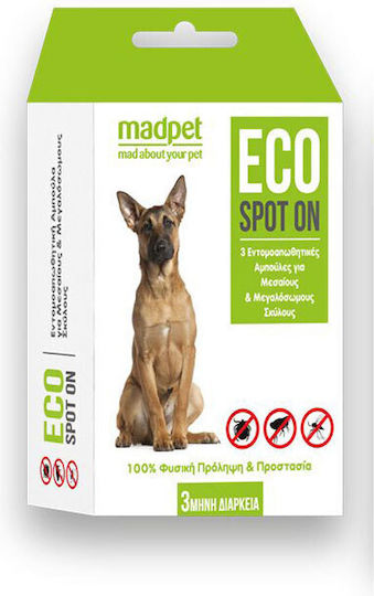 Madpet Eco Spot On Αντιπαρασιτικές Αμπούλες Σκύλου
