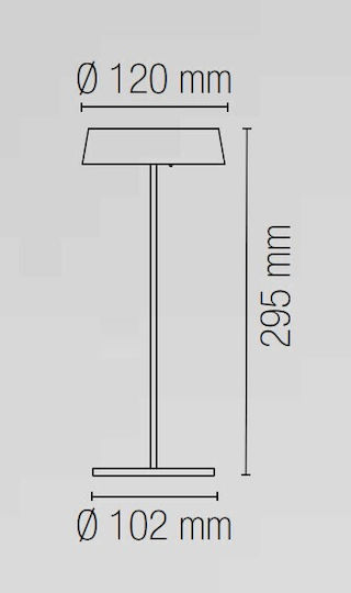 Fan Europe Διακοσμητικό Φωτιστικό Cocktail LED Θερμό Λευκό 3000K 29.5x12x12εκ.