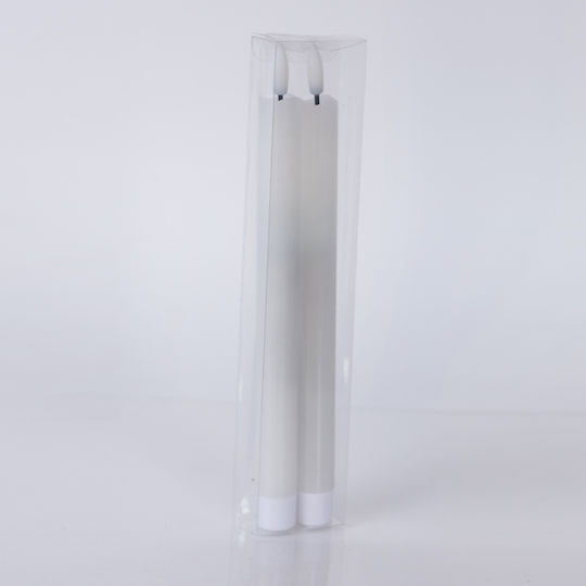 Eurolamp Διακοσμητικό Φωτιστικό LED Θερμό Λευκό Κερί 2τμχ 24εκ.