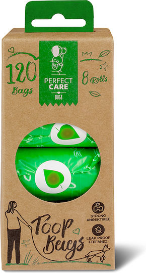 Οικολογικά Ρολά Perfect Care Poop Bags Eco Ακαθαρσίες Σκύλου Χωρίς Άρωμα 8 Ρολά 120 Σακούλες