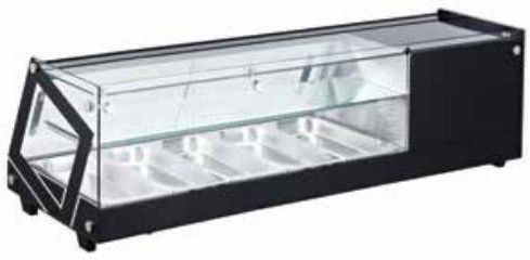 Karamco Tiefkühlvitrine Tischgerät mit Kapazität 5x1/3 GN 130.9x39.5x37.5cm Cs64/fs64l