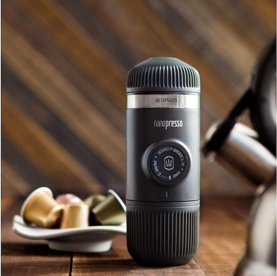 Wacaco Nanopresso NS Adaptor Electric Espresso Machine 18bar with 8g Coffee Container Dark Grey 20.08.1552