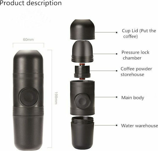 Electric Espresso Machine 8bar With Coffee Container 8gr