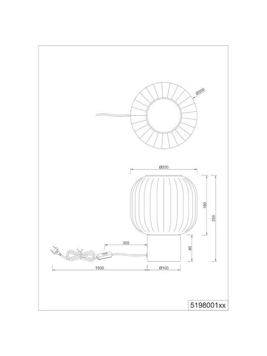 Trio Lighting Lustră Decorativă cu Soclu pentru Bec E27 Alb