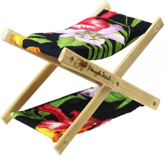 Synchronia Kopflehne Strand Blumenmuster Schwarz