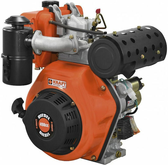 Kraft Κινητήρας Πετρελαίου 498cc 11hp με Σφήνα και Μίζα (Ρεζερβουάρ 5.5lt)