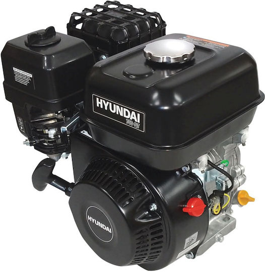 Hyundai Κινητήρας Βενζίνης Τετράχρονος 6.5hp Μέγιστων Στροφών 3000rpm με Κώνο και Μίζα