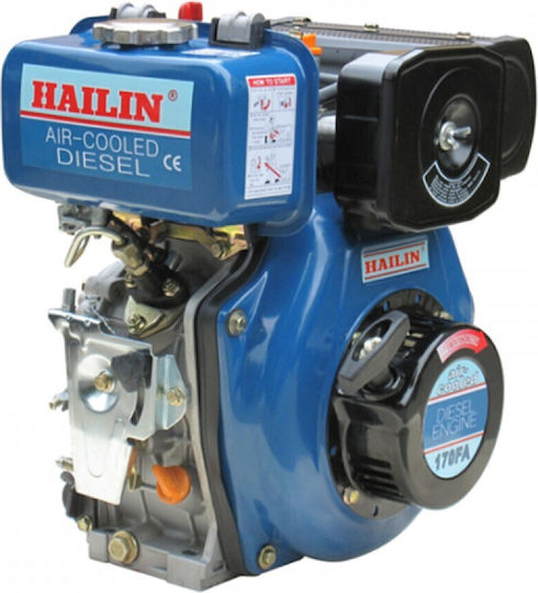 Hailin HL188FVE K2 Diesel Engine 474cc 11.6hp Maximum Revolutions 3600rpm with Keyway and Starter (Tank 5.5lt)