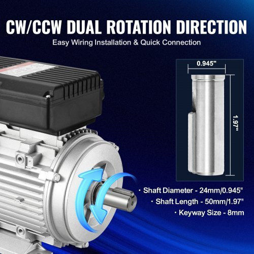 Single-phase Electric Motor 2.2 Kw 2800 Rpm 90l B3 Frame 13.8 A 220 V/50 Hz