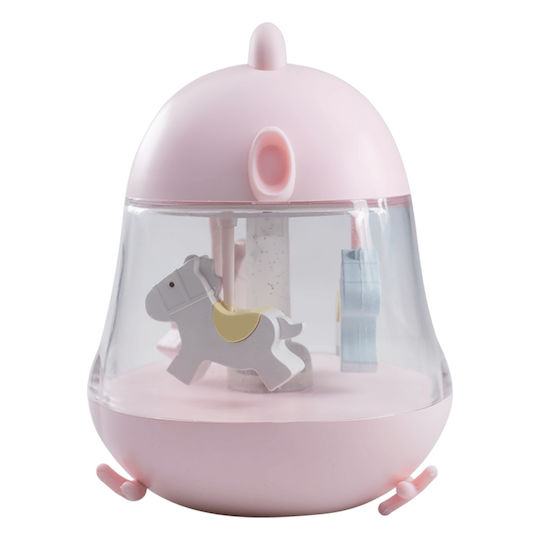 Children's Night Light Musical Carousel Horses Pink