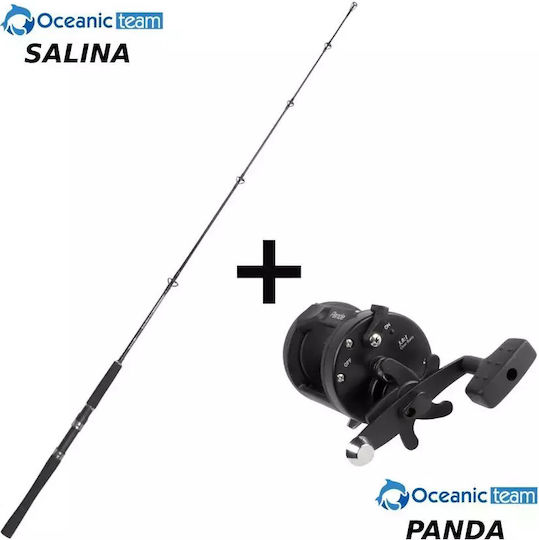 Oceanic Boat Salina Καλάμι Ψαρέματος για Καθετή / Συρτή 1.4m με Μηχανισμό 12-20lb