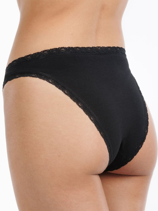Βαμβακερά Women's Slip 3Pack Black-White-Beige