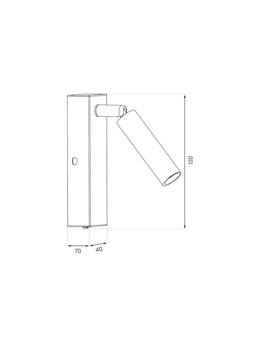 Eko Light Modern Leuchte Wand mit Fassung G9 und Schalter Gold
