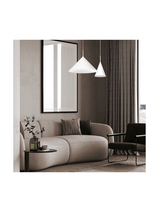 Eko Light Κρεμαστό Φωτιστικό Λευκό 17x17εκ.