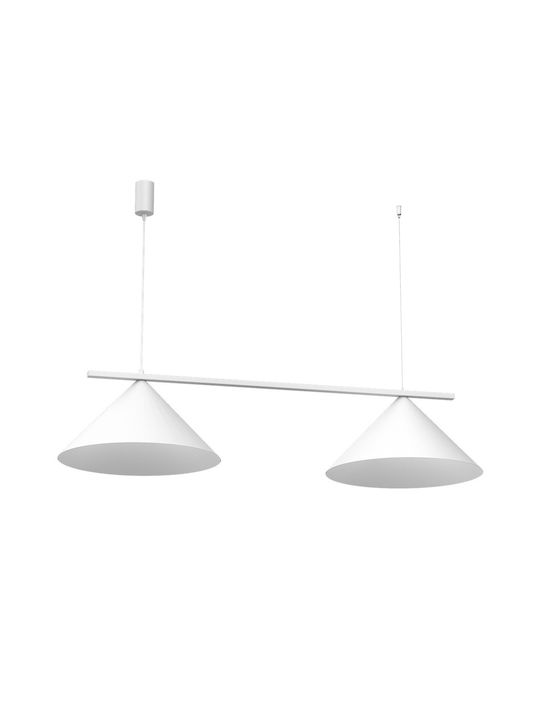 Eko Light Висящо Осветително Тяло Бял с Цокъл null