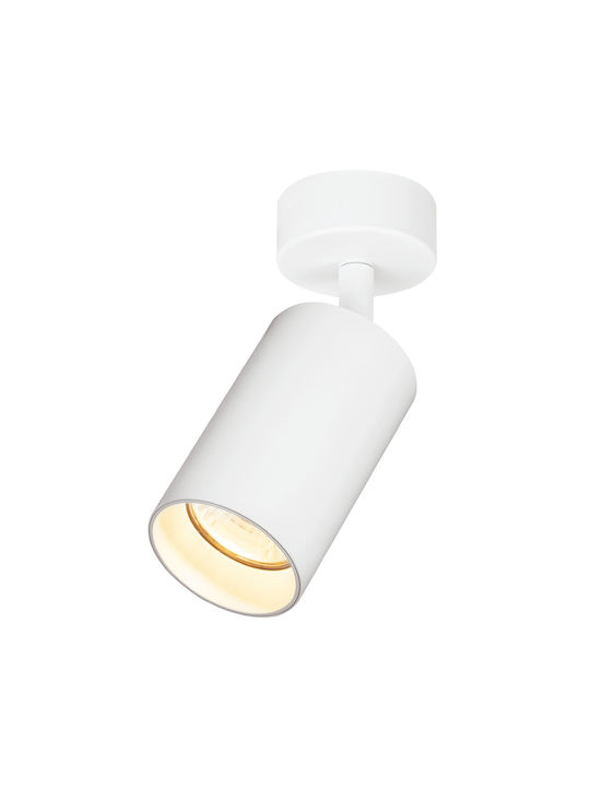 Eko Light Einzel Spot mit Fassung GU10 in Weiß Farbe