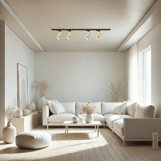 Eko Light Einzel Spot mit Fassung GU10 in Gold Farbe