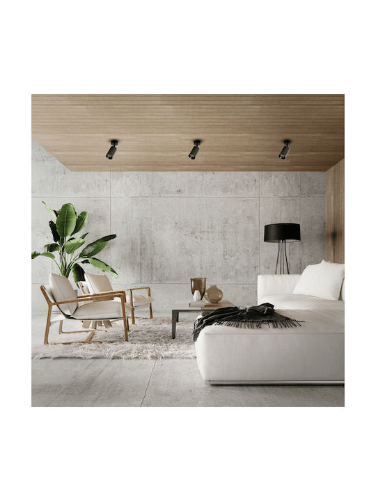 Eko Light Einzel Spot mit Fassung GU10 in Schwarz Farbe