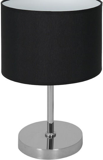 Eko Light Material Textil Lampă de masă pentru Soclu E27 cu Abajur Negru și Bază