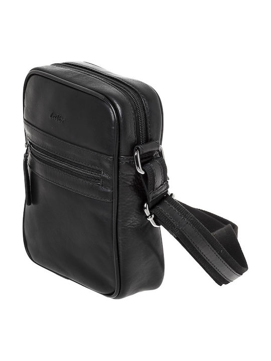 Piele Geantă pentru bărbați De umăr / tip crossbody Neagră