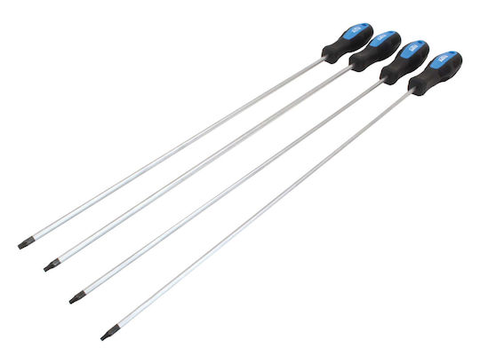 Satra Long Walnut with Torx Head and Socket 1/2'' T15 / T20 / T25 / T30 4pcs