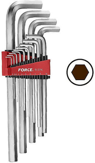 Force Σετ 10 Κλειδιά Allen σε Σχήμα L
