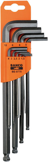 Offset Long Series Ball End Allen Wrench Set 1.5-10mm 9 Pieces
