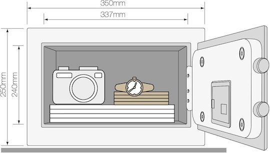 Assa Abloy Χρηματοκιβώτιο με Κλειδί & Δακτυλικό Αποτύπωμα Μ20xΠ48xΥ35cm Βάρους 18kg