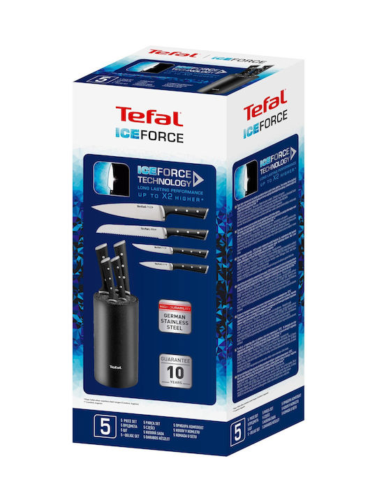 Tefal Ice Force Messerset mit Block aus rostfreiem Stahl 4Stück