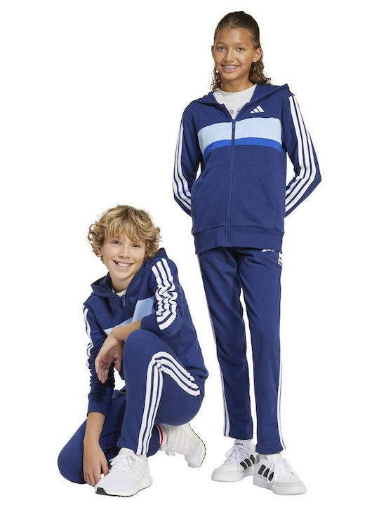 Kinder Sweatpants Set - Jogginganzug Blau 2Stück Essentials Tiberio 3-stripes Track Suit