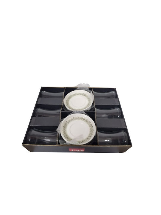OMS Collection Σετ Φλιτζάνια Tσαγιού Γυάλινα Διάφανα 150ml 12τμχ 8680672157008