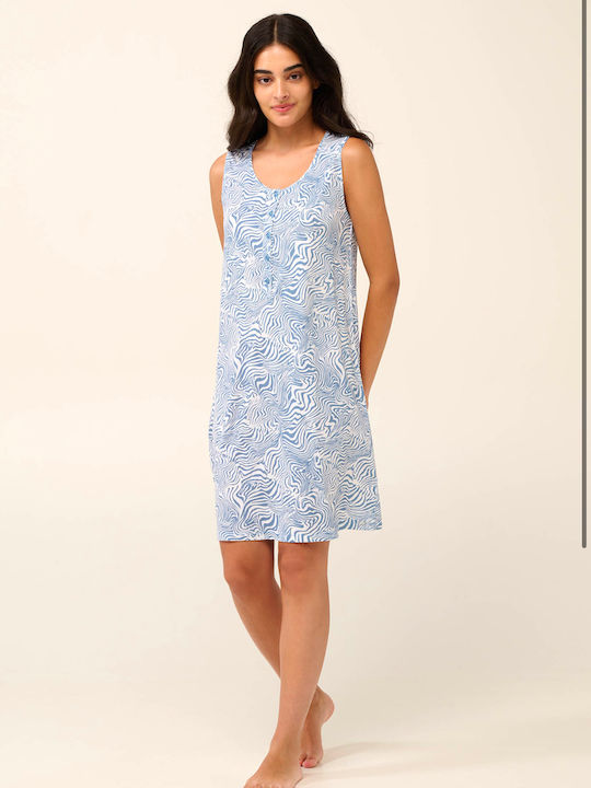 Vamp Summer Women's Nightdress Light Blue