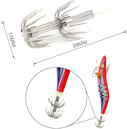 Tpster Dreifach Tintenfisch Jig 2,5# 3 Stk 37313