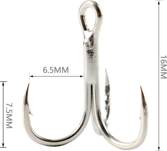 Tpster Fishing Treble Hooks Set 8# 5pcs 20232