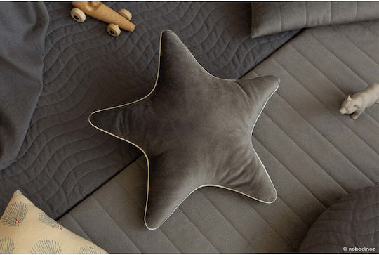 Samtsternkissen Aristote 40*40cm Schiefergrau