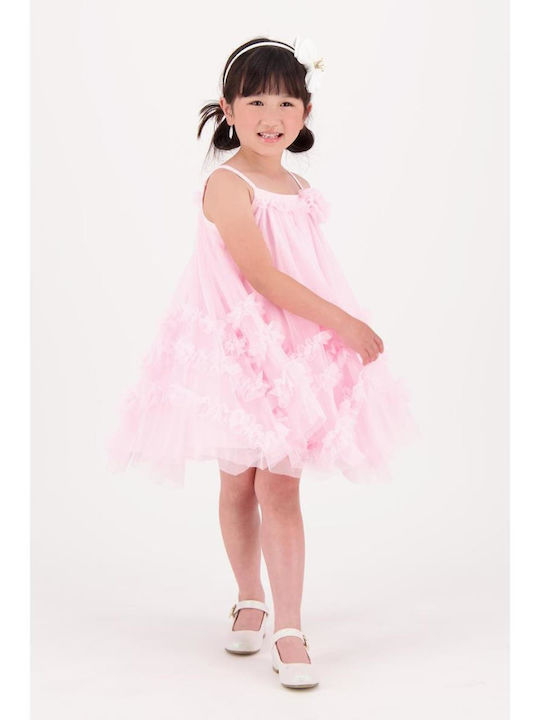 Mädchenkleid Tüll Fairy Rosa