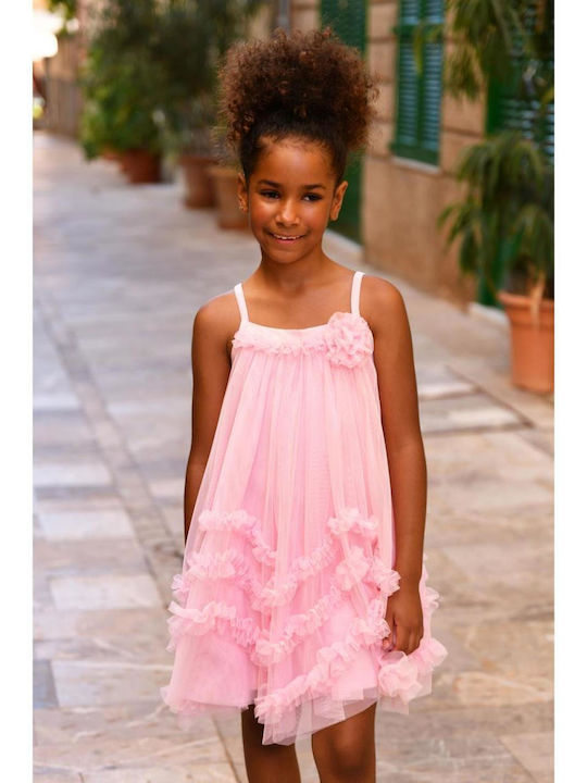Mädchenkleid Tüll Fairy Rosa