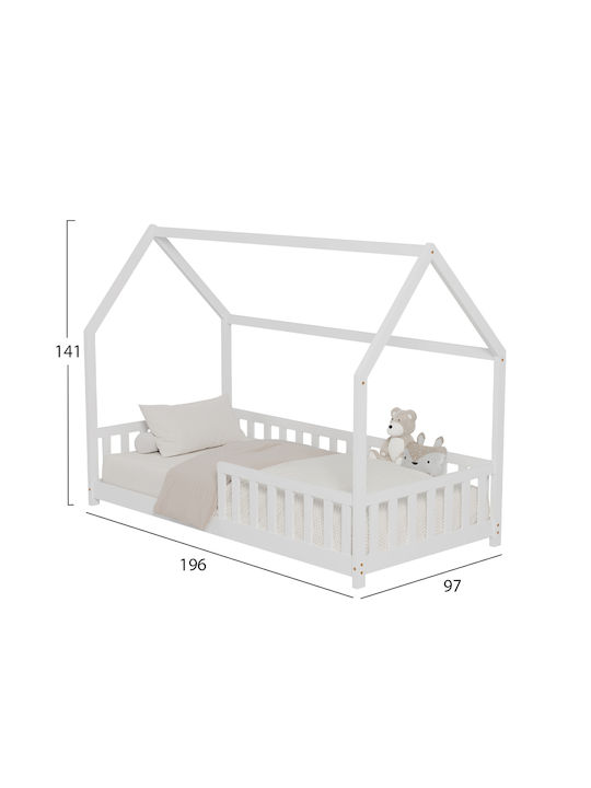 Phyllis Kids Bed Montessori Single White for Mattress 90x190cm