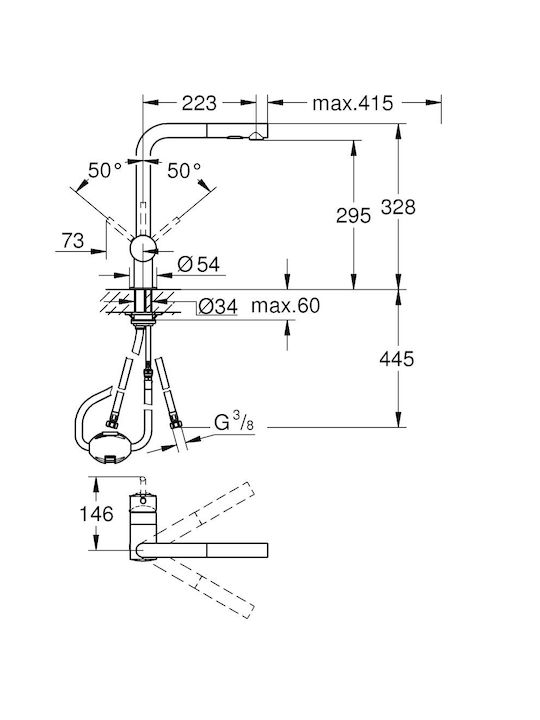 Grohe Küchenarmatur Zähler Warm Sunset