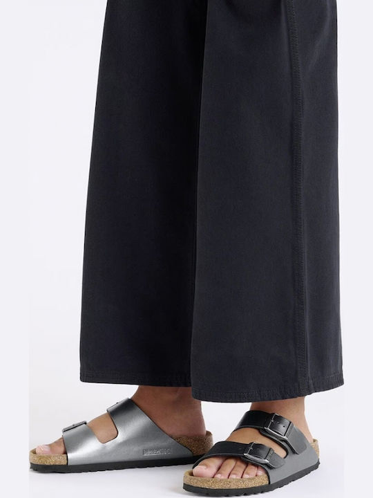 Arizona Women's Flat Sandals Metallic Black Narrow Fit