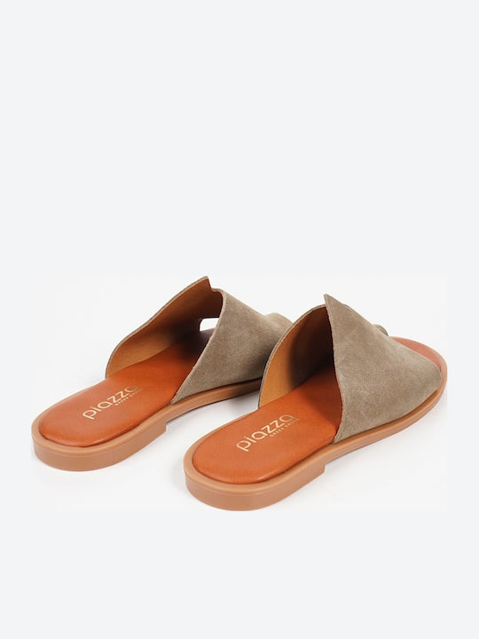 Women's Flat Sandals in Brown Color