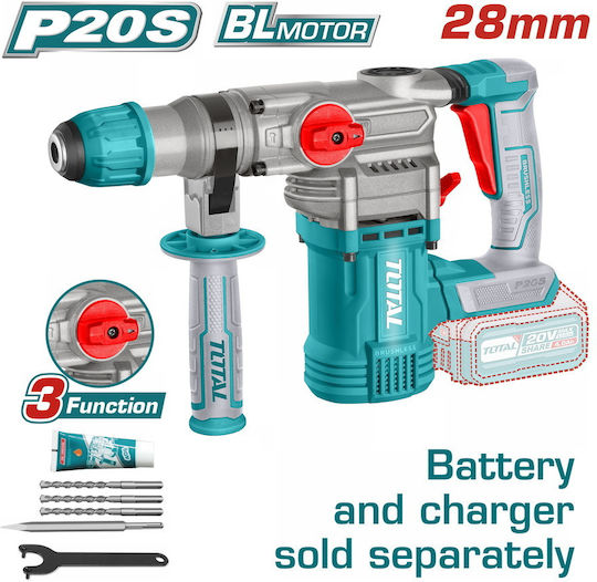 Total Impact Demolition Hammer Battery 20V Solo with Chuck SDS Plus TRHLI20288