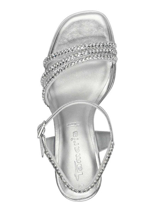 Fabric Sandals Silver