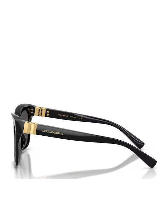 Dolce & Gabbana Women's Sunglasses with Black Horn-Rimmed Frame and Grey Lens DG4498 501/87