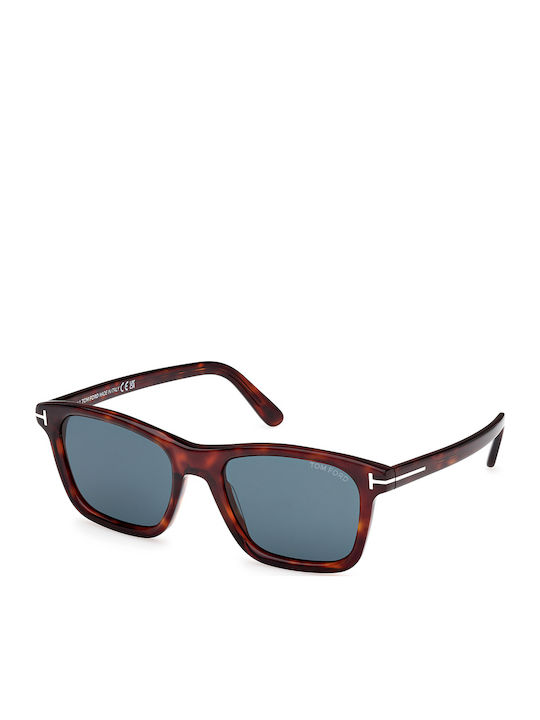Tom Ford Herren Sonnenbrille mit Braun Schildkröte Kunststoff Gestell und Blau Linse FT1179 54V