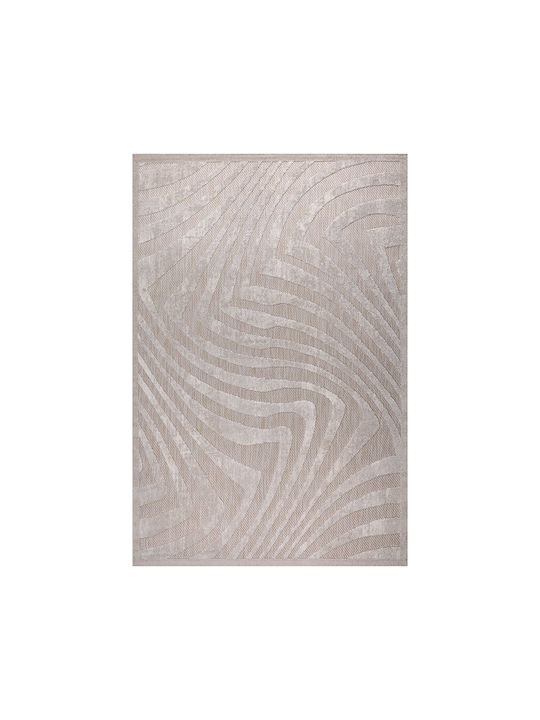 Beauty Home Modern Wicker Bedroom Rugs Set Beige 9974-ΣΕΤ 3pcs