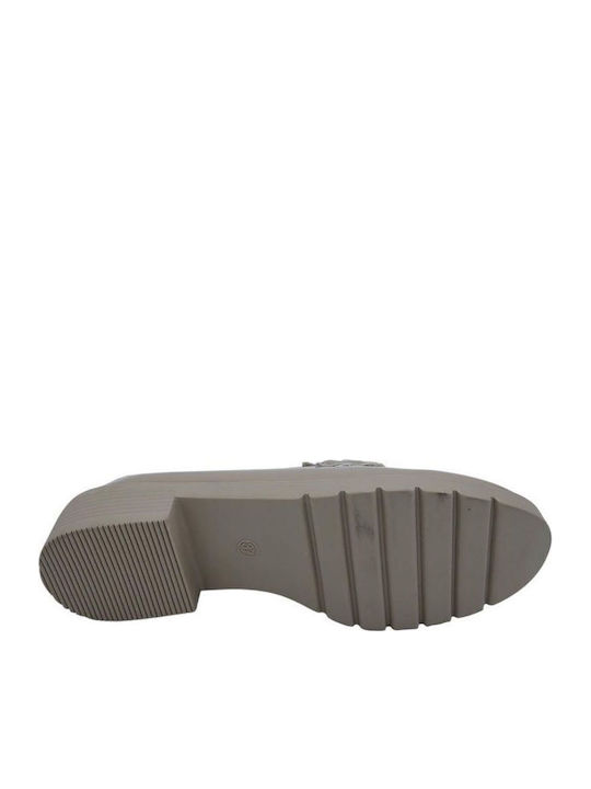 Women's Loafers in Beige Color