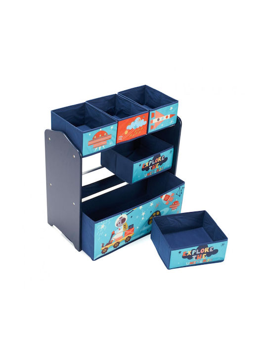 U-Grow Система за съхранение на играчки от текстил син 63x30x60см