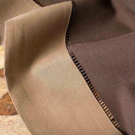 Aigaion Tablecloth with Embroidery Brown/mocca 140x180cm