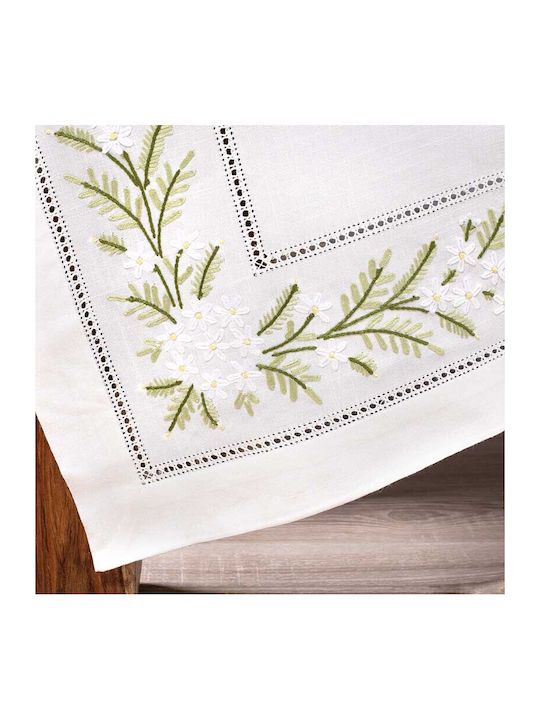 Aigaion Față de masă Set 13buc Alb 180x320cm